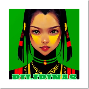 Philippines Cute Tribal Girl Posters and Art